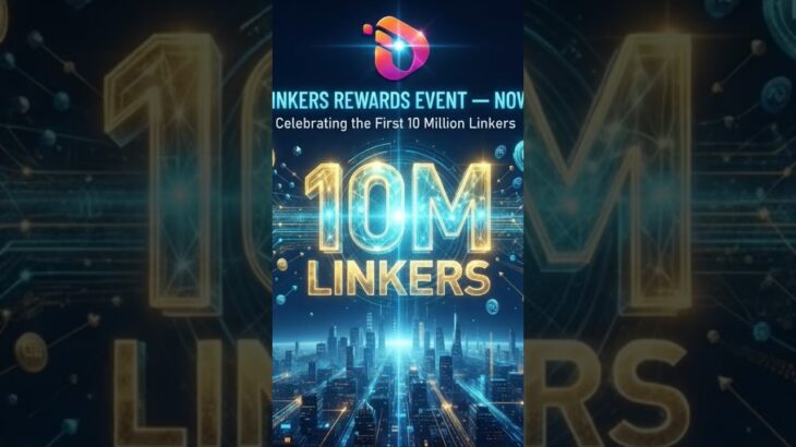 10M LINKERS NFT” prominently displayed, surrounded by blockchain connections.
