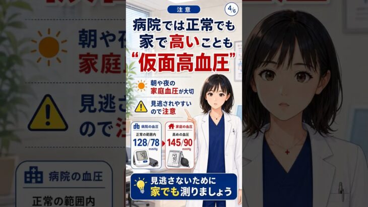 家では120台、病院では150…どっちの血圧が本当？【白衣高血圧・家庭血圧】 #健康診断 #生活習慣病 #内科  #糖尿病 #hba1c #高血圧 #医療解説 #糖尿病専門医