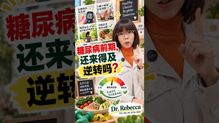 2分钟健康点滴 926｜糖尿病前期，还来得及逆转吗？｜Dr. Rebecca Tiew