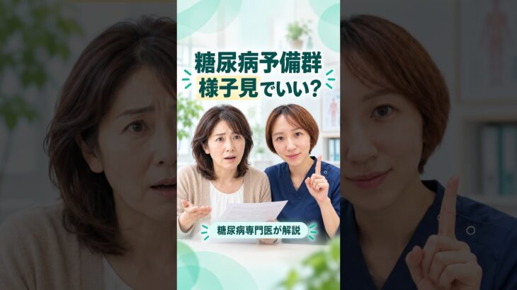 糖尿病予備群は「様子見」でいい？今から始める3つのこと｜糖尿病専門医が解説 #内科 #生活習慣病 #健康診断 #糖尿病 #hba1c  #医療解説