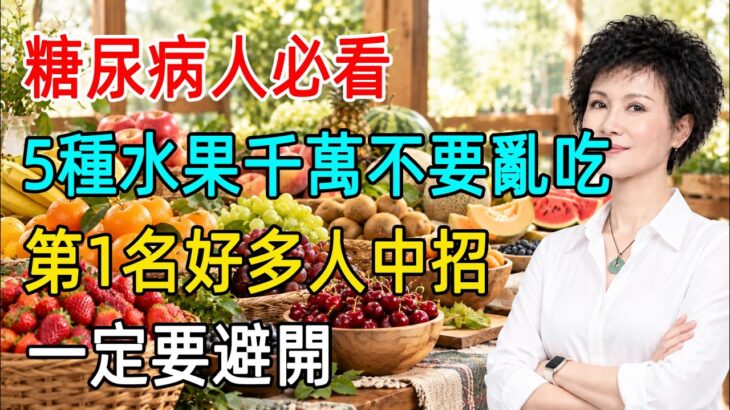 糖尿病人一定要留意！這5種水果千萬別隨便吃，第一名很多人日常都在吃，一不小心就會讓血糖飆升，務必避開！#譚敦慈#無毒教母#糖尿病#降血糖#糖尿病飲食#控糖技巧#高血糖#健康科普#健康飲食#中老年養生