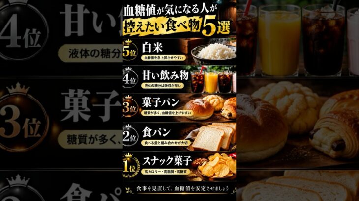 糖尿病まっしぐらな食べ物5選 #60歳代 #60代 #70代 #80代 #雑学 #健康 #シニアライフ#シニア #健康習慣 #潜在意識