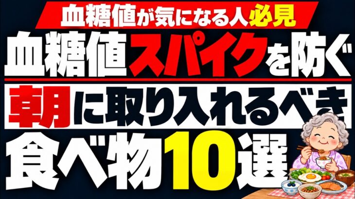 【糖尿病予防】【60代から差がつく】【超お手軽】血糖値スパイクを防ぐ最高の朝食10選