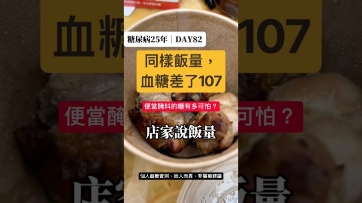 便當醃料的糖有多可怕？雞腿飯血糖從94飆到201｜二型糖尿病外食實測 #美食 #減脂 #第二型糖尿病 #熱門 #超級個體 #控糖 #實測 #真實控糖日記 #連續監測 #血糖實測 #推薦 #糖尿病飲食