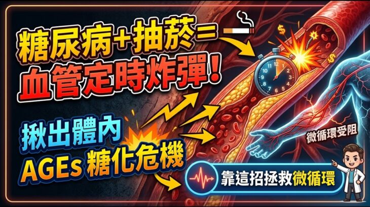 糖尿病＋抽菸＝血管定時炸彈！揪出體內 AGEs 糖化危機，靠這招拯救微循環