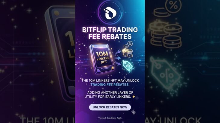 BitFlip Trading Fee RebatesThe 10M Linkers NFT may unlock BitFlip trading fee #Interlink #ITLG #ITL
