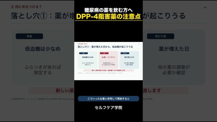 糖尿病の方へ〜DPP4阻害薬の注意点〜