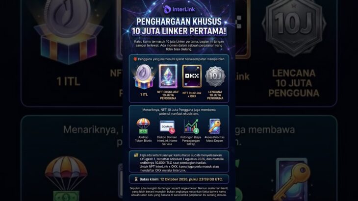 Dari 1 ITL hingga NFT Eksklusif — Ini Penghargaan 10 Juta Linker
