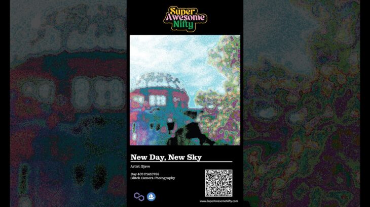 Day 404 Bjave P1410788 ‘ New Day, New Sky’ Hiroshima Japan Glitch Camera Photography Art OpenSea NFT