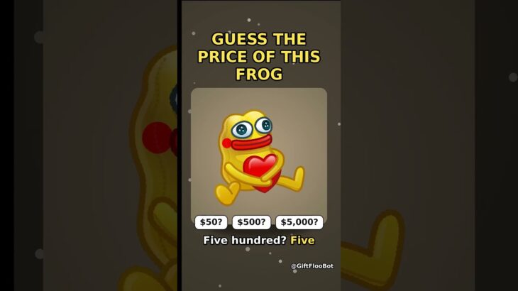 Guess what this frog costs on Telegram #telegramgifts  #PlushPepe #tondegamer  #nft  #shorts