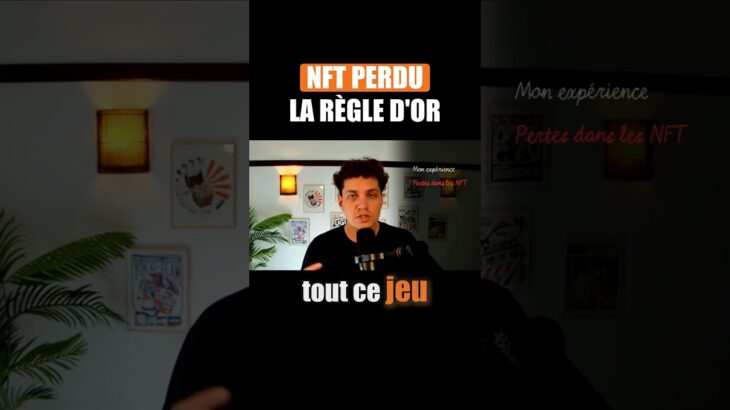 Il a tout perdu dans les NFT : la leçon qu’il retient