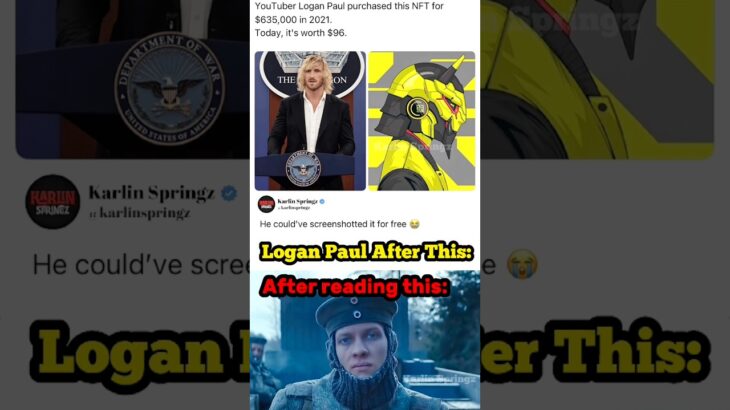 Logan Paul’s $635K NFT Disaster 💀😂 #memes #loganpaul