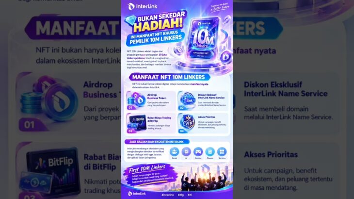 💎 NFT 10M Linkers bukan sekadar koleksi digital. #interlink #itlg #itl