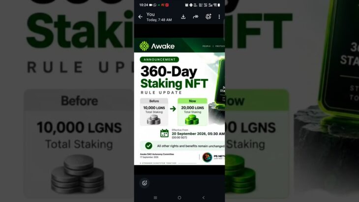 NFT STAKING RULES CHANGE