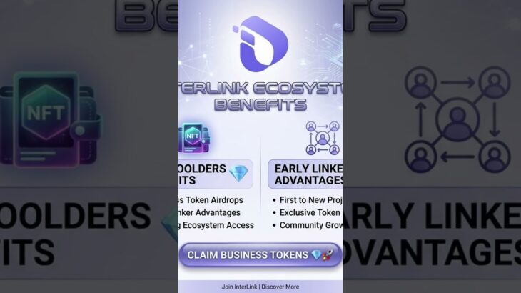 💎 NFT holders may receive Business Token airdrops from participating ecosyste 🚀#InterLink #ITLG #ITL