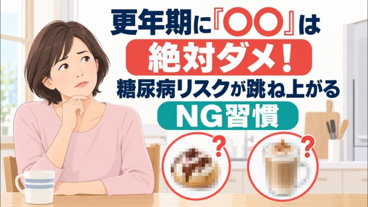 更年期に「〇〇」は絶対ダメ！糖尿病リスクが跳ね上がるNG習慣