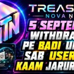 NOVA NFT NEW UPDATE TODAY 5 SEPTEMBER Nova Nft Withdrawal Update | Treasure Nft New Update /Nova Nft