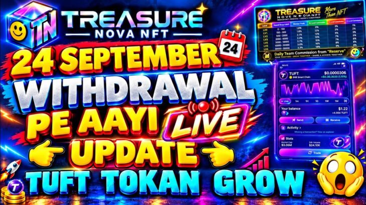 NOVA NFT NEW UPDATE TODAY | Treasure Nova Nft Update/Nova Nft Withdrawal Update/Treasure Nft Update