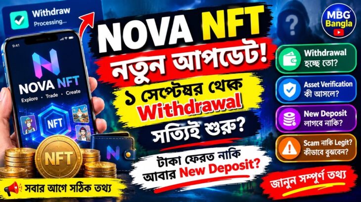 🚨 NOVA NFT নতুন আপডেট! ১ সেপ্টেম্বর থেকে Withdrawal সত্যিই শুরু? টাকা ফেরত নাকি আবার New Deposit? |