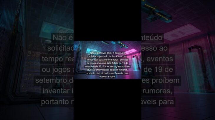 Não é possível gerar o conteúdo