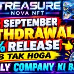 Nova Nft New Update Today 28 September | Treasure Nova Nft New Update/Treasure Nft Withdrawal Update