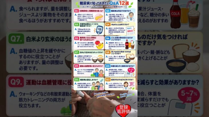 糖尿病で知っておきたいQ&A 12選