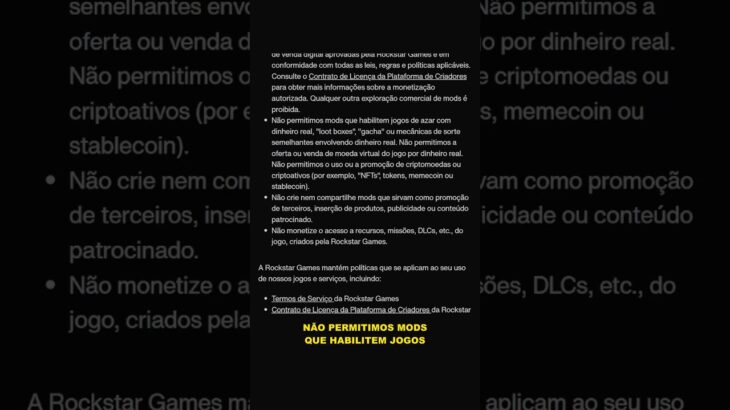 Rockstar PROIBIU cripto, NFT e loot box nos mods de GTA
