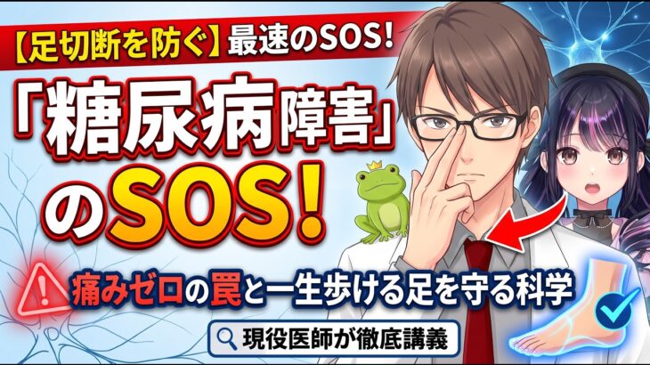【足切断を防ぐ】糖尿病で「最も早く現れる」神経障害のSOS！痛みゼロの罠と一生歩ける足を守る科学｜現役医師が徹底講義