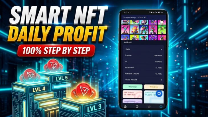 Smart NFT Daily Income Proof 2026 | VIP Level Profit & Live Withdraw বাংলা | SNAI TRX Guide
