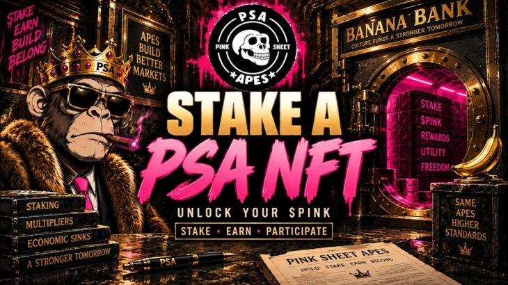 Stake a PSA NFT | Pink Sheet Apes (PSA) $PINK