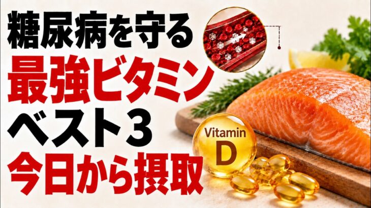 糖尿病の方必見!絶対に摂るべきビタミンTOP3(血糖値を下げる)