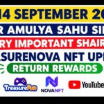 TREASURENOVA NFT UPDATES | DR AMULYA SAHU SIR JI VERY IMPORTANT SHAIRING | RETURNS REWARDS