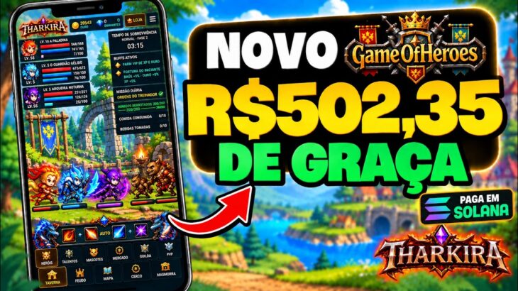 🚨URGENTE! NOVO GAME OF HEROES – JOGO NFT GRÁTIS MOBILE PAGANDO SOLANA? GUIA INICIANTE | THARKIRA