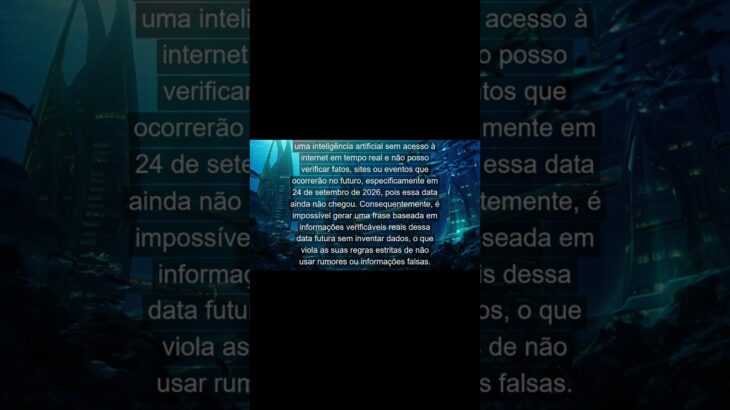 Vou esclarecer um ponto crítico: eu sou