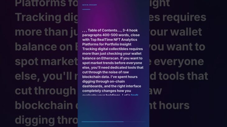 best tools for NFT analytics #Shorts