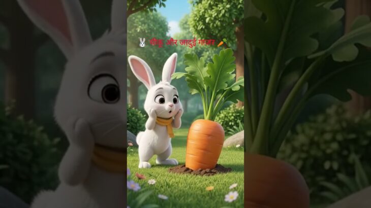 #nft चीकू और जादुई गाजर 🥕🐰 | बच्चों की प्यारी कहानी | Hindi Cartoon Story #ShortsShort Title: