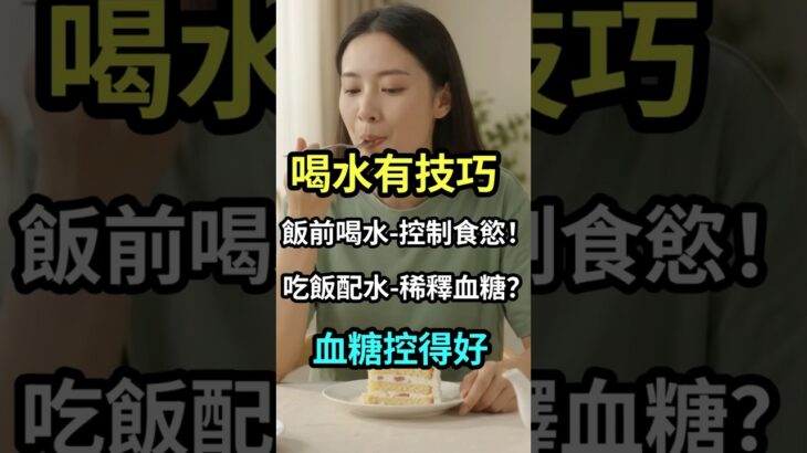 喝水能幫助控制血糖嗎？關鍵不只在喝多少，更在於什麼時候喝 #喝水 #血糖  #糖尿病 #減重 #胰島素阻抗