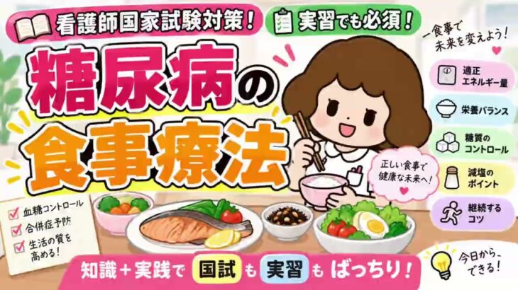 【実習・国試対策！】糖尿病の食事療法！