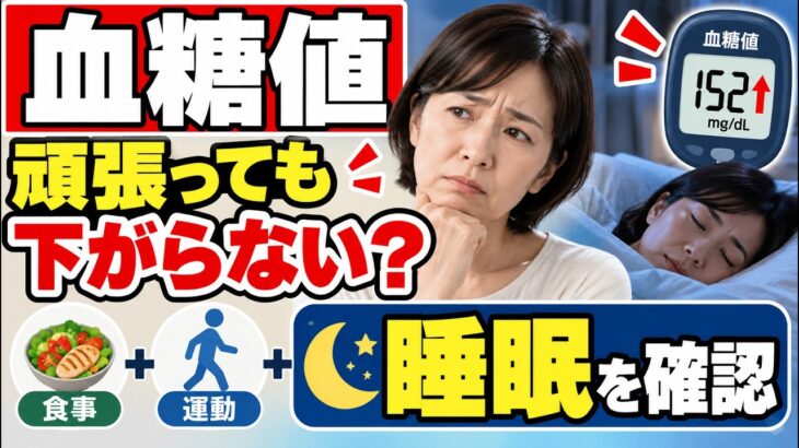 食事も運動もしているのに血糖値が下がらない？見直したい「睡眠」の影響