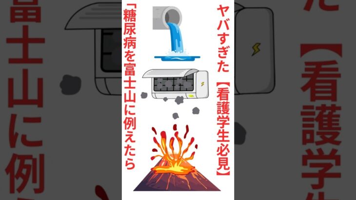「糖尿病を富士山に例えたらヤバすぎた【看護学生必見】」