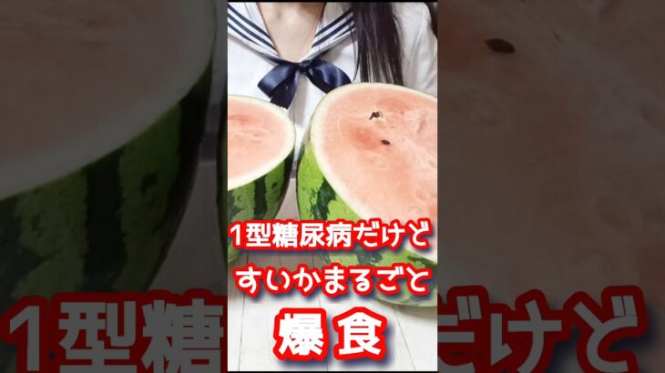 【爆食】すいかの種で盲腸になるの？【1型糖尿病】