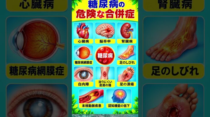 糖尿病の危険な合併症10選！見逃してはいけない体のサイン【健康・予防】