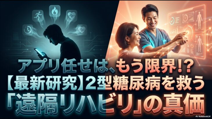 【2型糖尿病】「アプリ任せ」の運動は無意味！？血糖値を本気で下げる『見守り』の力と最新・遠隔リハビリの衝撃