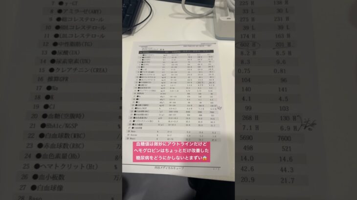 俺が最近頭を抱えている糖尿病での状況（2026/10/15時点）