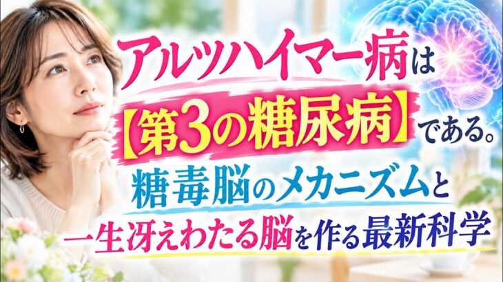 アルツハイマー病は【第3の糖尿病】である。糖毒脳のメカニズムと一生冴えわたる脳を作る最新科学