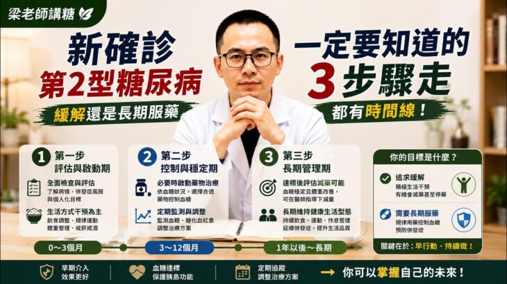 剛確診糖尿病，下一步該怎麼辦？3個關鍵階段，決定你未來怎麼控糖