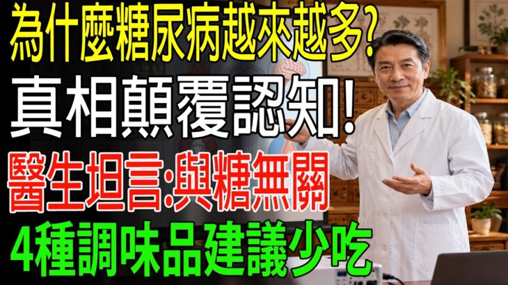 為什麼糖尿病越來越多？醫生坦言：與糖無關，4種調味品建議少吃！揭秘養生真相健康知識老年健康#健康知识 #健康飲食 #養老生活 #老年健康 #樂齡健康