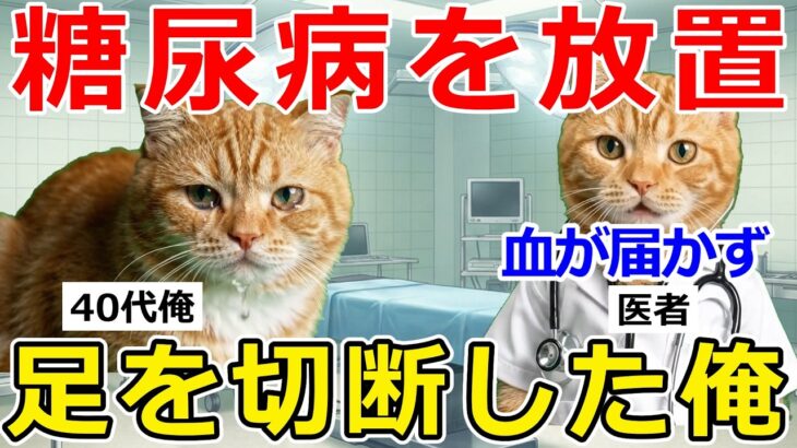 【猫ミーム】「後悔」糖尿病を甘く見た40代俺、気づいた時には足を切断することに…