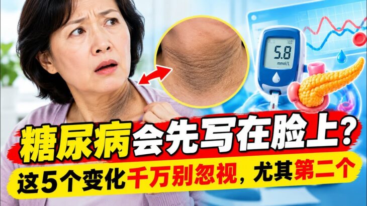 糖尿病藏不住？脸上出现这5个信号别轻视发现晚了才后悔#糖尿病 #血糖 #控血糖 #胰岛素抵抗 #黑棘皮病 #黑脖子 #血糖异常 #血糖高 #糖尿病信号