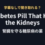 A Diabetes Pill That Helps the Kidneys | 腎臓を守る糖尿病の薬